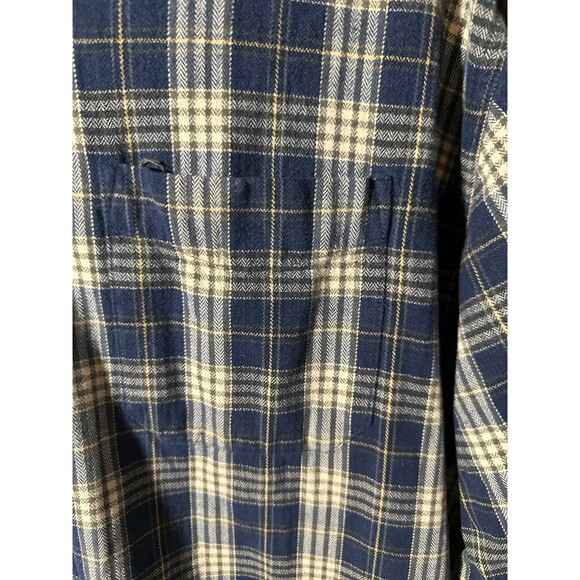 LL Bean Mens Shirt XL Tall Blue Plaid Button Down 100% Cotton - Picture 2 of 5